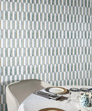 10 Pieces - 3.75" x 6" Marble Mosaic Wall & Floor Tile