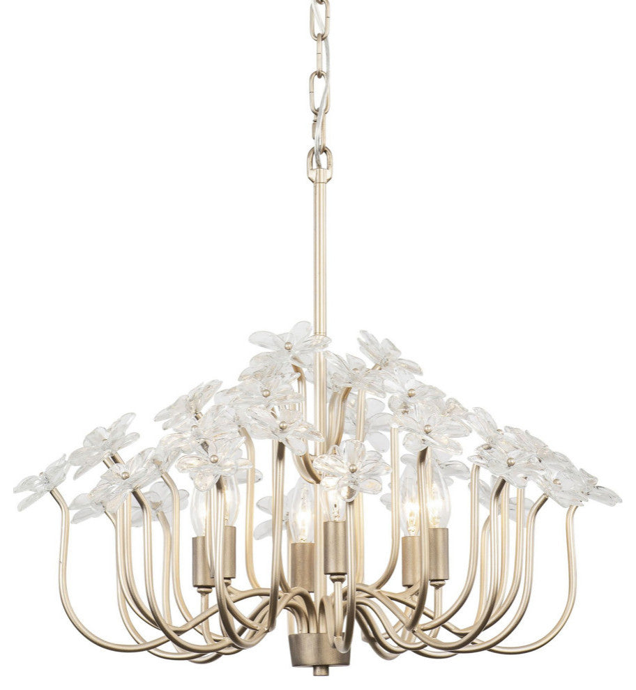 Wildflower 6-Lt Chandelier - Gold Dust/Artifact