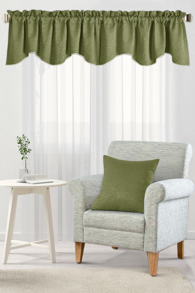 Angola Jacquard Pillow Shell and Valance Set, Sweet Pea, Pillow