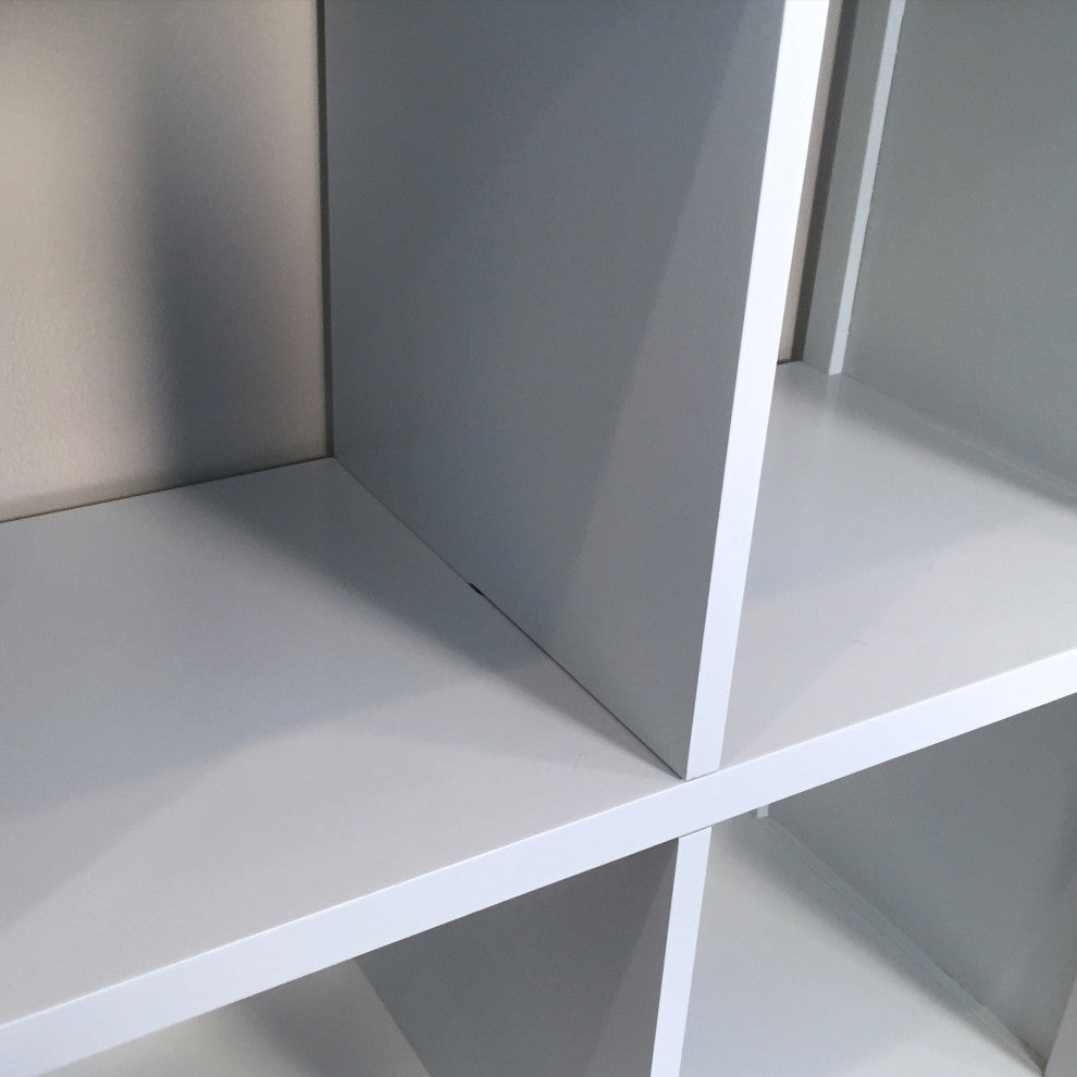Solid Wood 4 Cube Storage Organizer, Grey