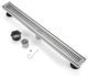 Stainless Steel Rectangular Linear Shower Floor Drain, Brushed Nickel, 28"