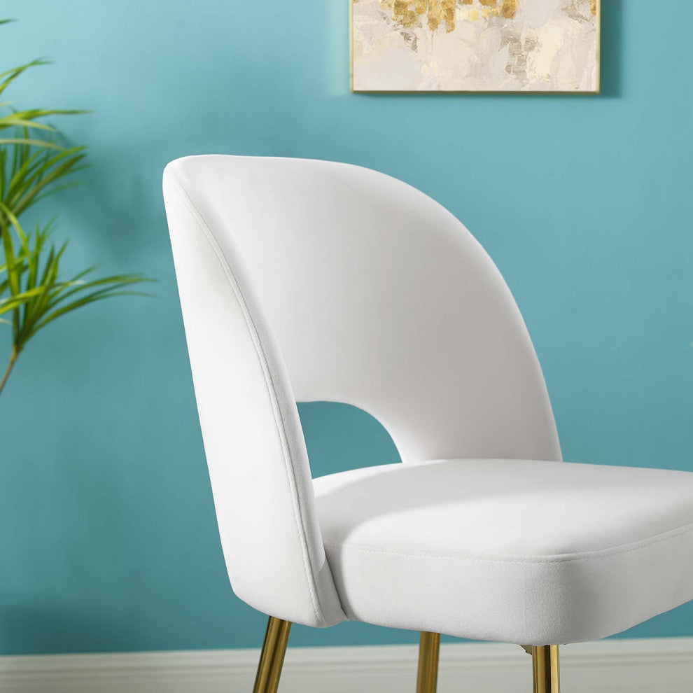 Bar Stool Chair Barstool, Velvet, Metal, White, Bar Pub Cafe Bistro Restaurant
