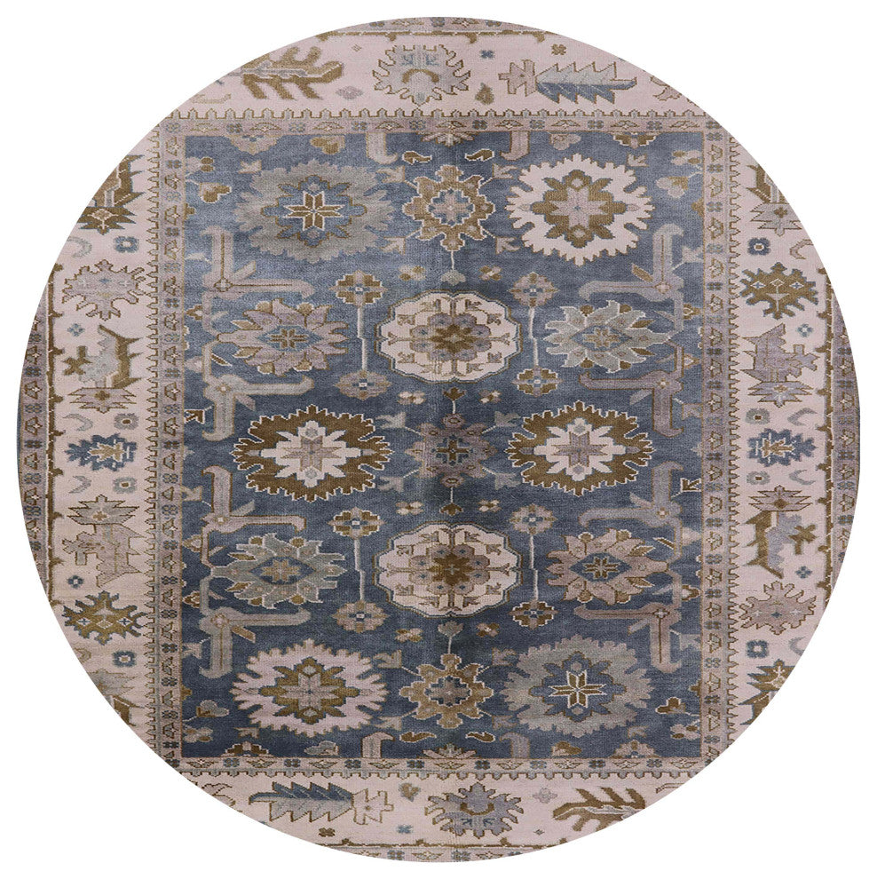 Ahgly Company Indoor Round Mid-Century Modern Area Rugs, 4' Round