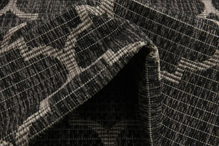 Unique Loom Black Trellis Outdoor 2' 0 x 6' 0 Runner Rug