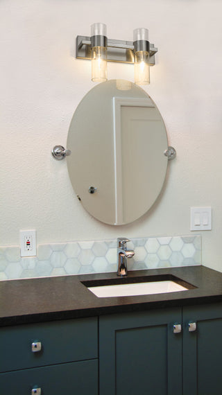Zlite 343-2V-BN 2-Light Vanity, Clear