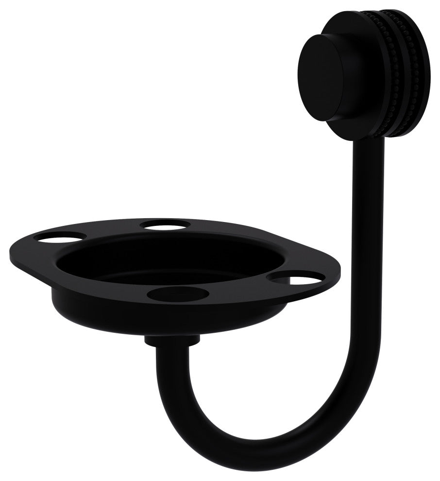 Venus Toothbrush Holder With Dotted Accents, Matte Black