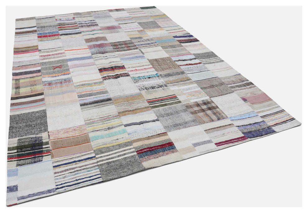 Rug N Carpet - Handmade Turkish 8' 3'' x 11' 7'' Rustic Patchwork Kilim Rug