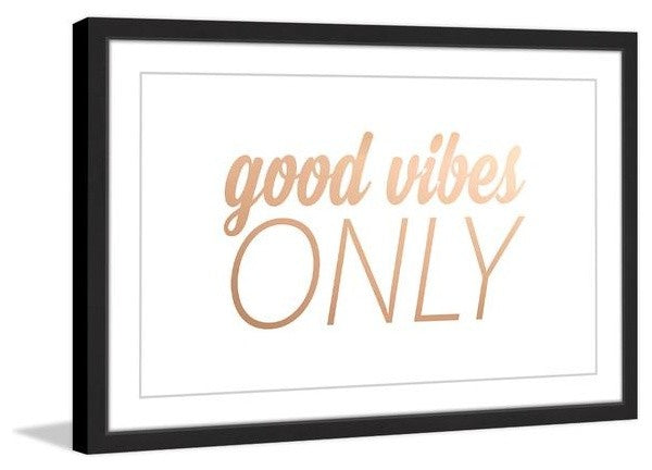 "Good Vibes Only IV" Framed Painting Print, 45"x30"