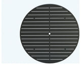 Slat 48" Round Top With Hole, Textured Pewter