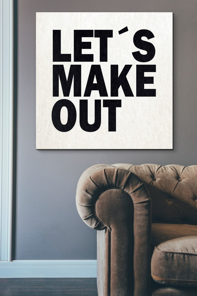 Cortesi Home "Let's Make Out" by Nicklas Gustafsson, Giclee Canvas Art, 37"x37"