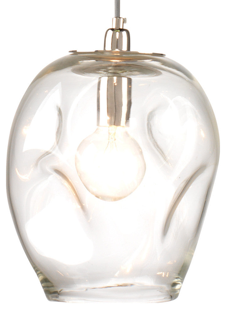 Dimpled Glass Pendant, Clear