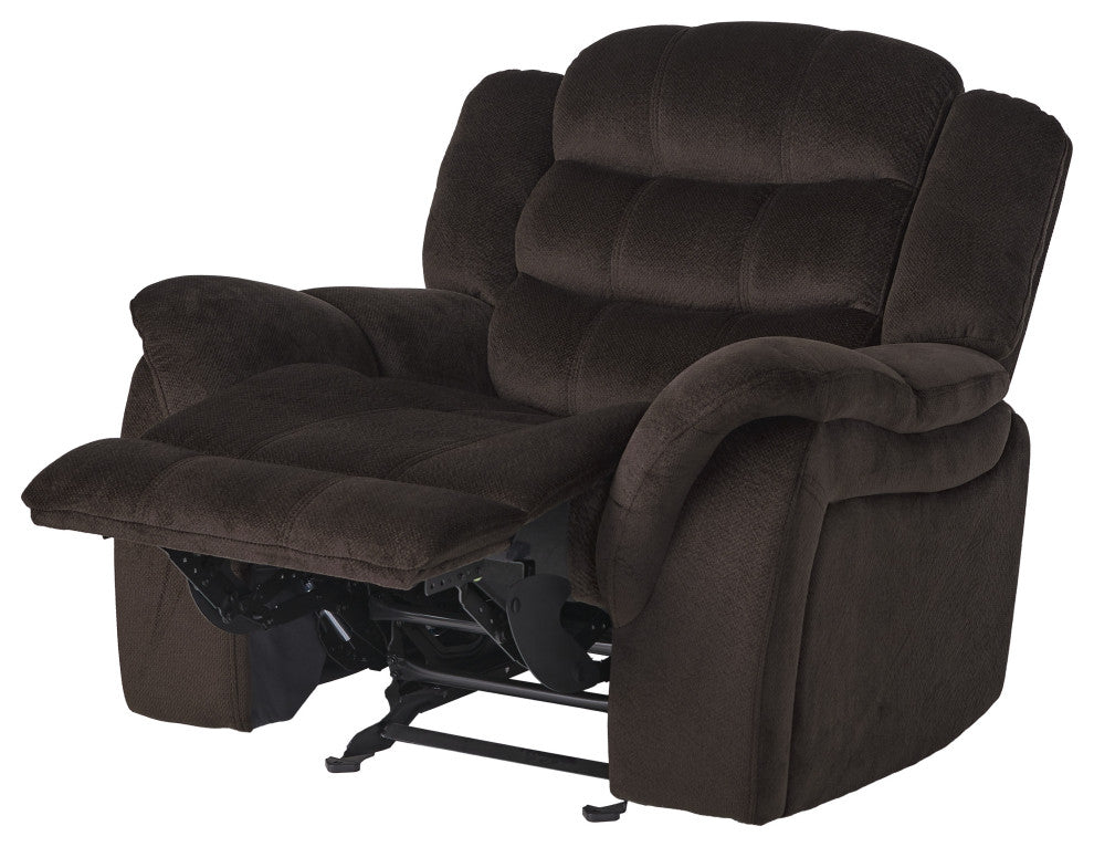 GDF Studio Blake Brown Fabric Glider Recliner Club Chair