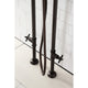CCK8105DX Freestanding Tub Faucet and Supply Line, Stop Valve, Oil Rubbed Bronze