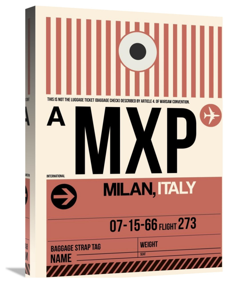 "MXP Milan Luggage Tag 1" Fine Art Print