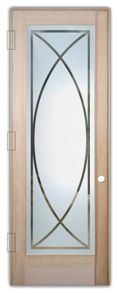 Interior Prehung Door or Interior Slab Door - Arcs - Douglas Fir (stain...