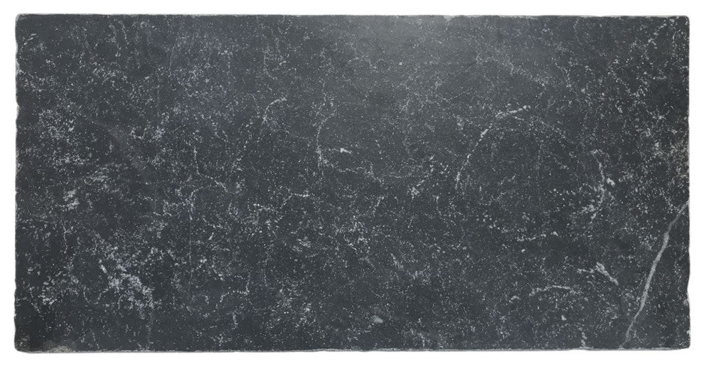 Obsidian Black 3"x6", Tumbled Subway Backsplash Wall Tile, 3"x6", Sample