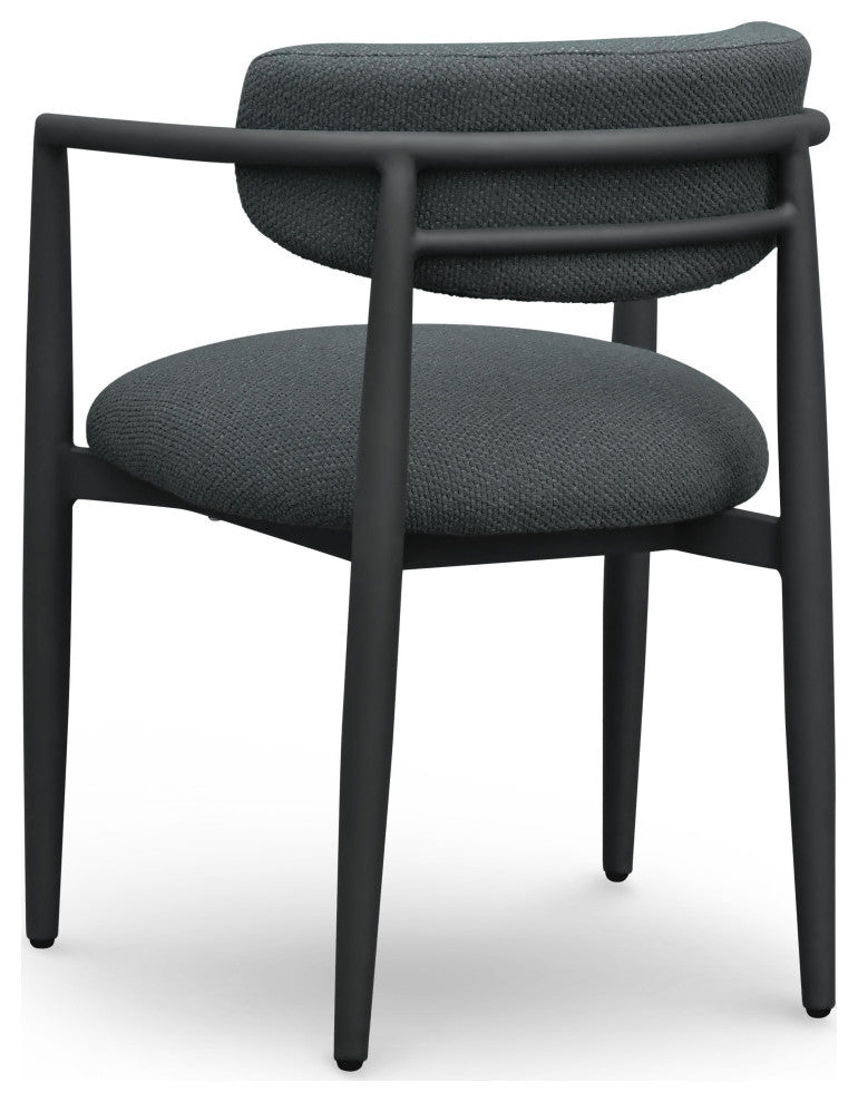 Annika Outdoor Dining Arm Chair, Black