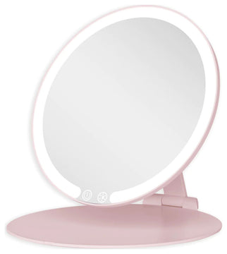 Ayla Slim Tri-Tone LED Makeup Mirror, Pink