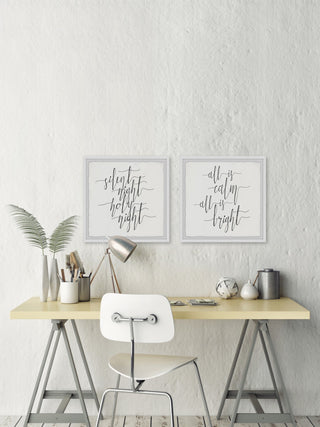 All Is Calm Diptych, 2-Piece Set, 12x12 Panels
