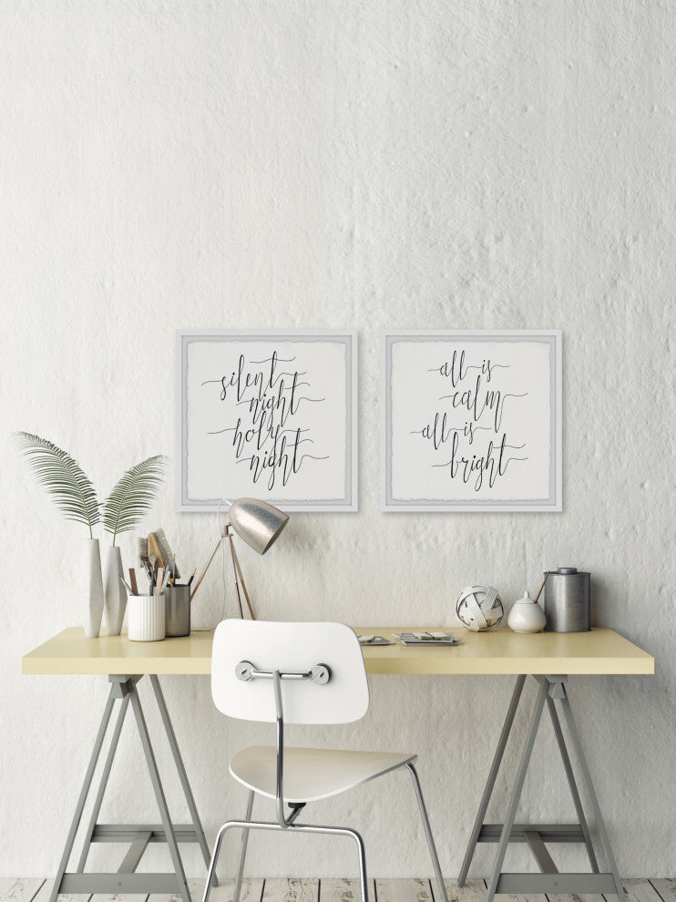 All Is Calm Diptych, 2-Piece Set, 12x12 Panels