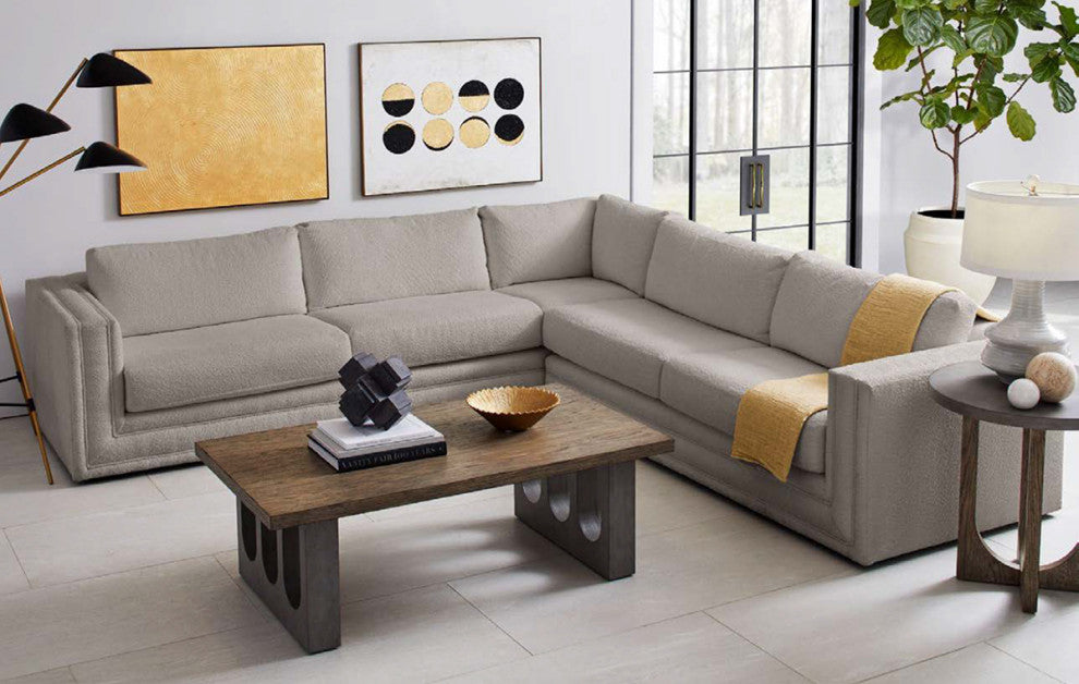 Nativa Interiors Hermes 2 Pieces Sectional, Grey