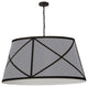 Gray & Black Transitional Pendant With Matte Black Metal
