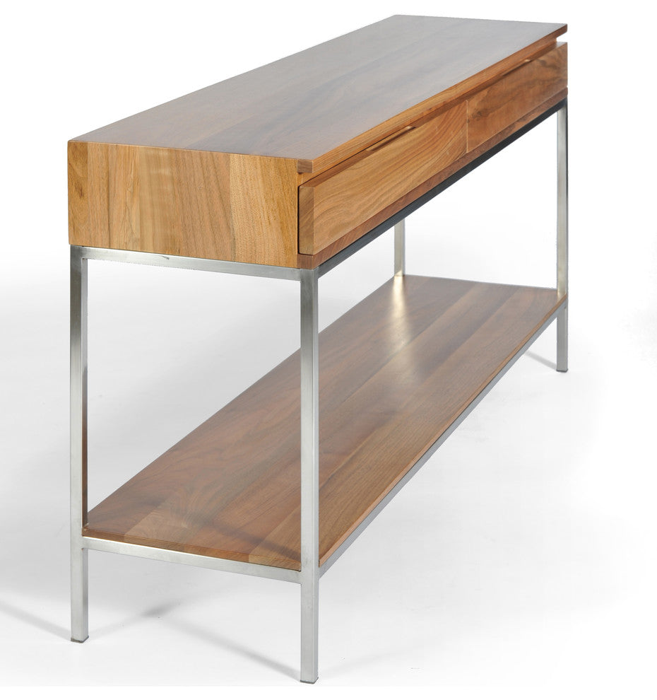Soho Console Table, Natural Walnut