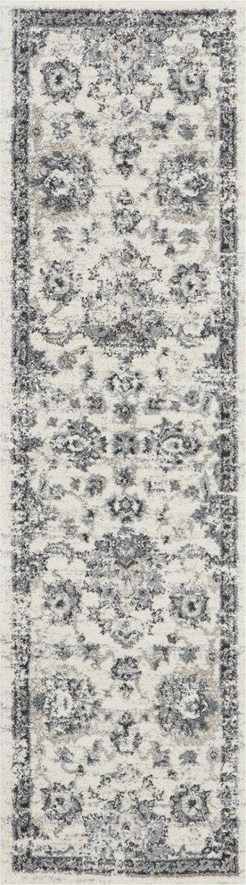 Nourison Fusion Cream/Gray Area Rug, 2'2"x7'6"