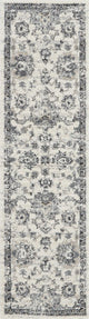 Nourison Fusion Cream/Gray Area Rug, 2'2"x7'6"