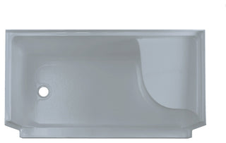 Aquatique 60"x32" Shower Base With Left Hand Drain, Gray