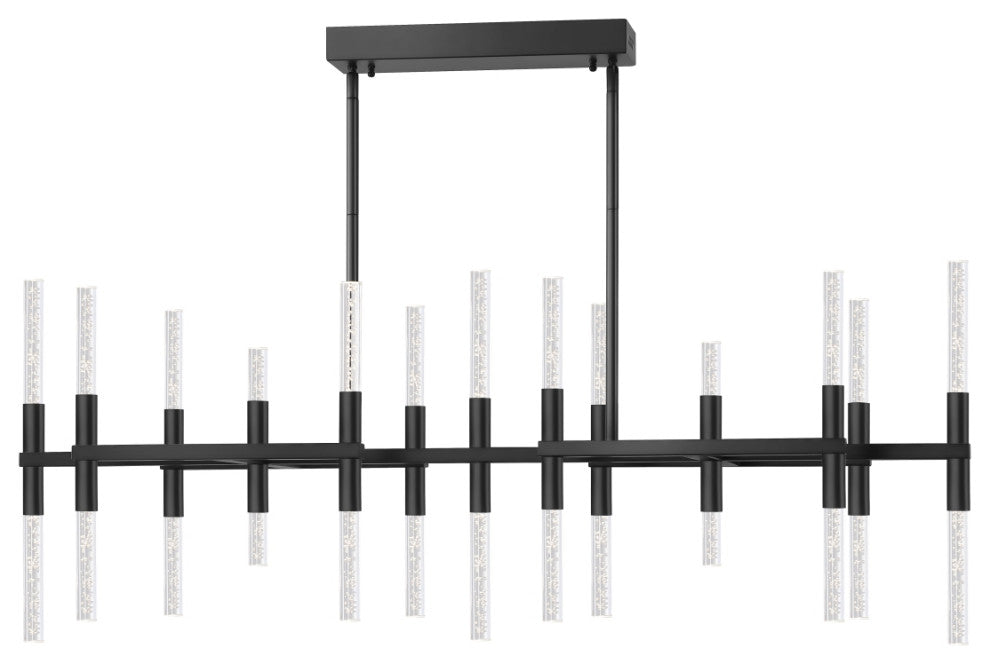Safavieh Couture Evaria Acrylic Tube Chandelier, Black