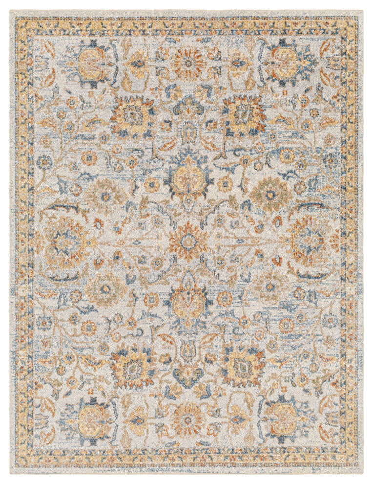 Lillian LLL-2327 Yellow Multi Machine Woven 2' x 3' Rug