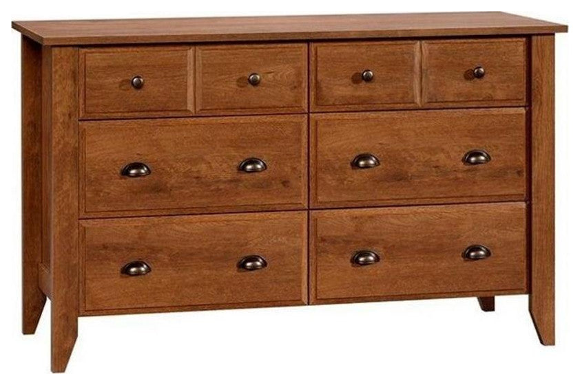 2 Piece Bedroom Set with Dresser and Chest in Oiled Oak
