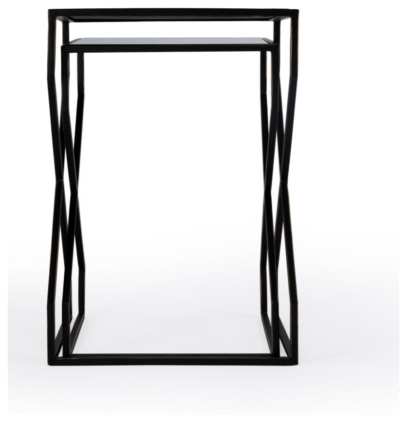 Demi Modern Mirrored Nesting Tables