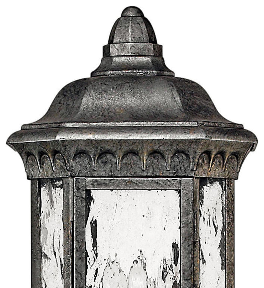Hinkley Regal Large Post Top Or Pier Mount Lantern, Black Granite