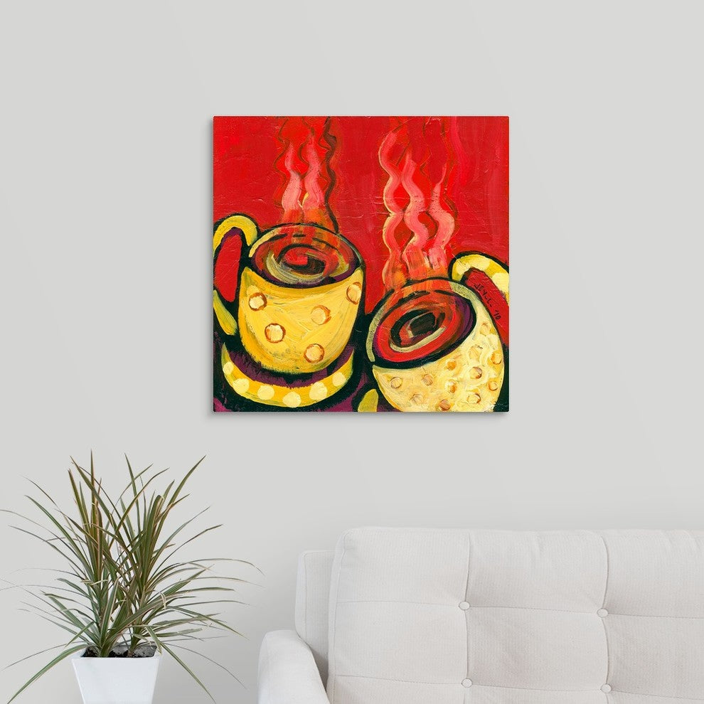 A Steaming Romance Wrapped Canvas Art Print, 20"x20"x1.5"