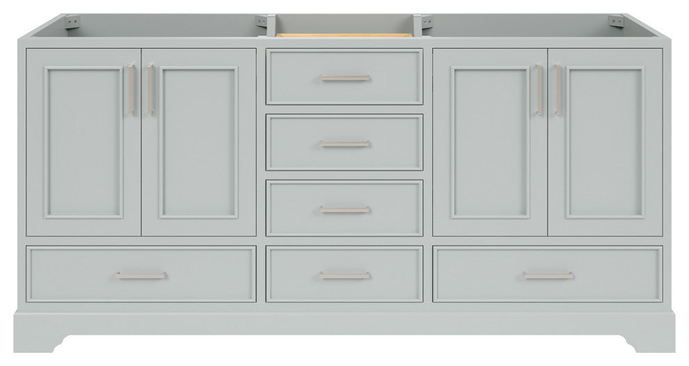 Ariel Stafford 72" Double Sink Bathroom Vanity Base, Gray