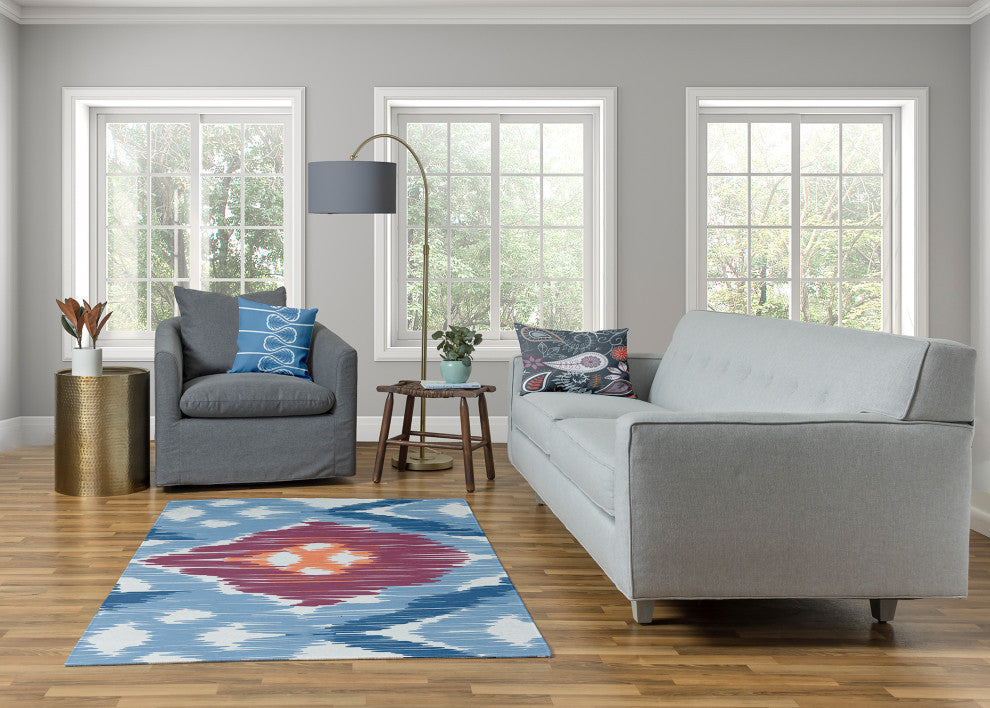 Original Soft Chenille Area Rug, Blue, 4'x6'