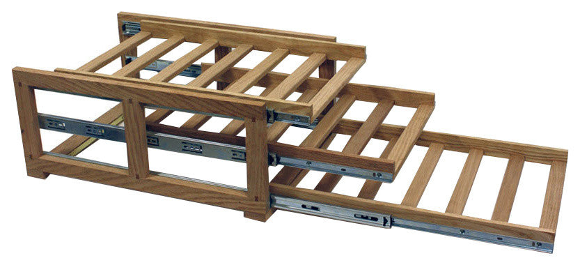 3 Shelf 18 Bottle Wine Slide and Store