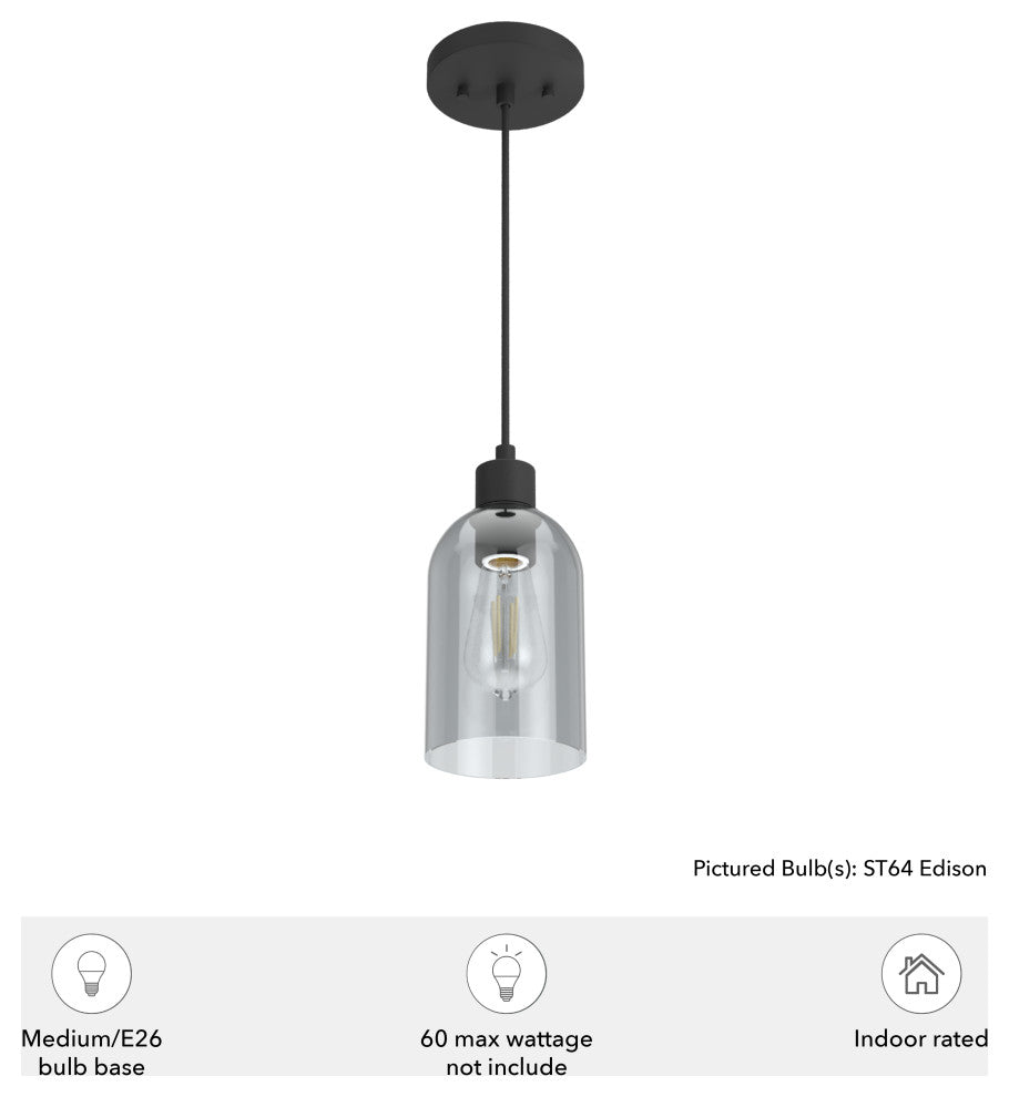 Hunter Lochemeade Natural Iron 1-Light Pendant Ceiling Light Fixture