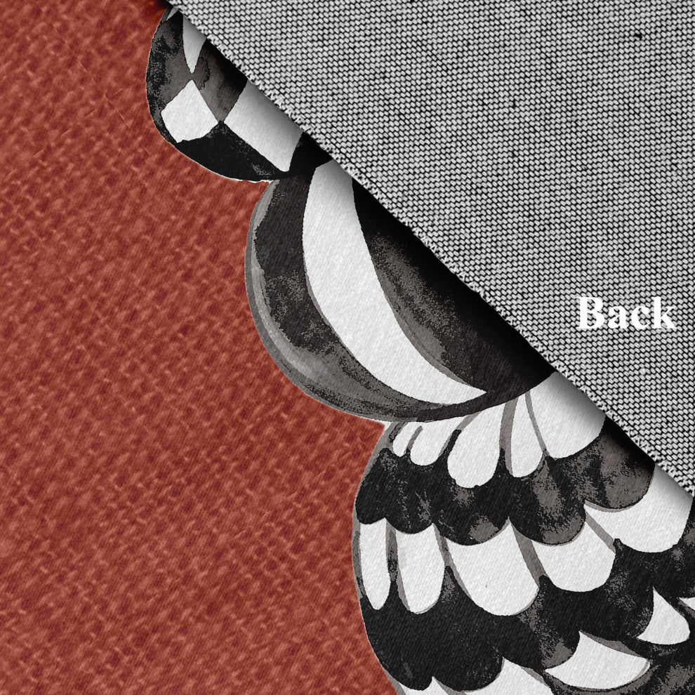 Pumpkin Stack Fall Design Chenille Area Rug, Burnt Orange, 2'x3'