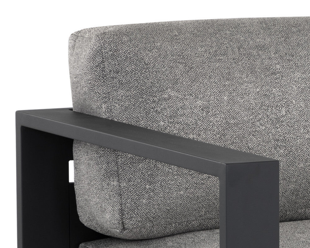Tavira Armchair, Charcoal, Lanikai Salt And Pepper