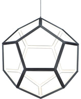 ET2 E25104 Penta 22"W LED Globe Chandelier - Black