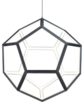 ET2 E25104 Penta 22"W LED Globe Chandelier - Black