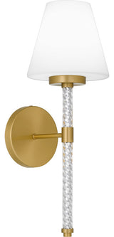 Quoizel Wood 1-Light Wall Sconce, Brushed Gold