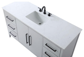 Home Living 60" Single Bathroom Vanity, Grey