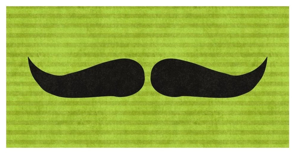 "Mustache: Upswept" Digital Paper Print by BG.Studio, 50"x26"