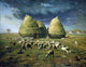 Jean-Francois Millet Haystacks: Autumn, 21"x28" Wall Decal