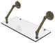 Prestige Monte Carlo 18" Floating Glass Shelf, Antique Brass
