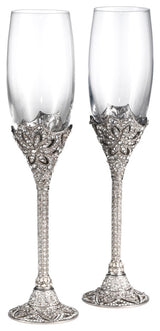 Olivia Riegel Windsor Silver Toasting Flutes Pair